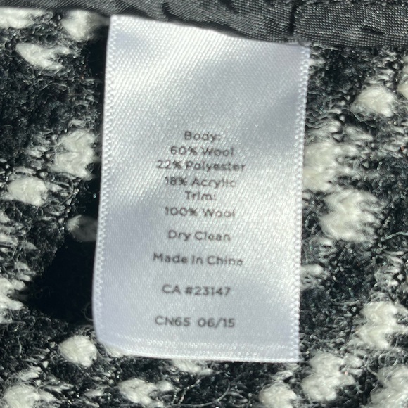 Talbots Black/White Sweater Jacket Size: XLP - Picture 8 of 8